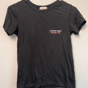 suburban riot, black tee